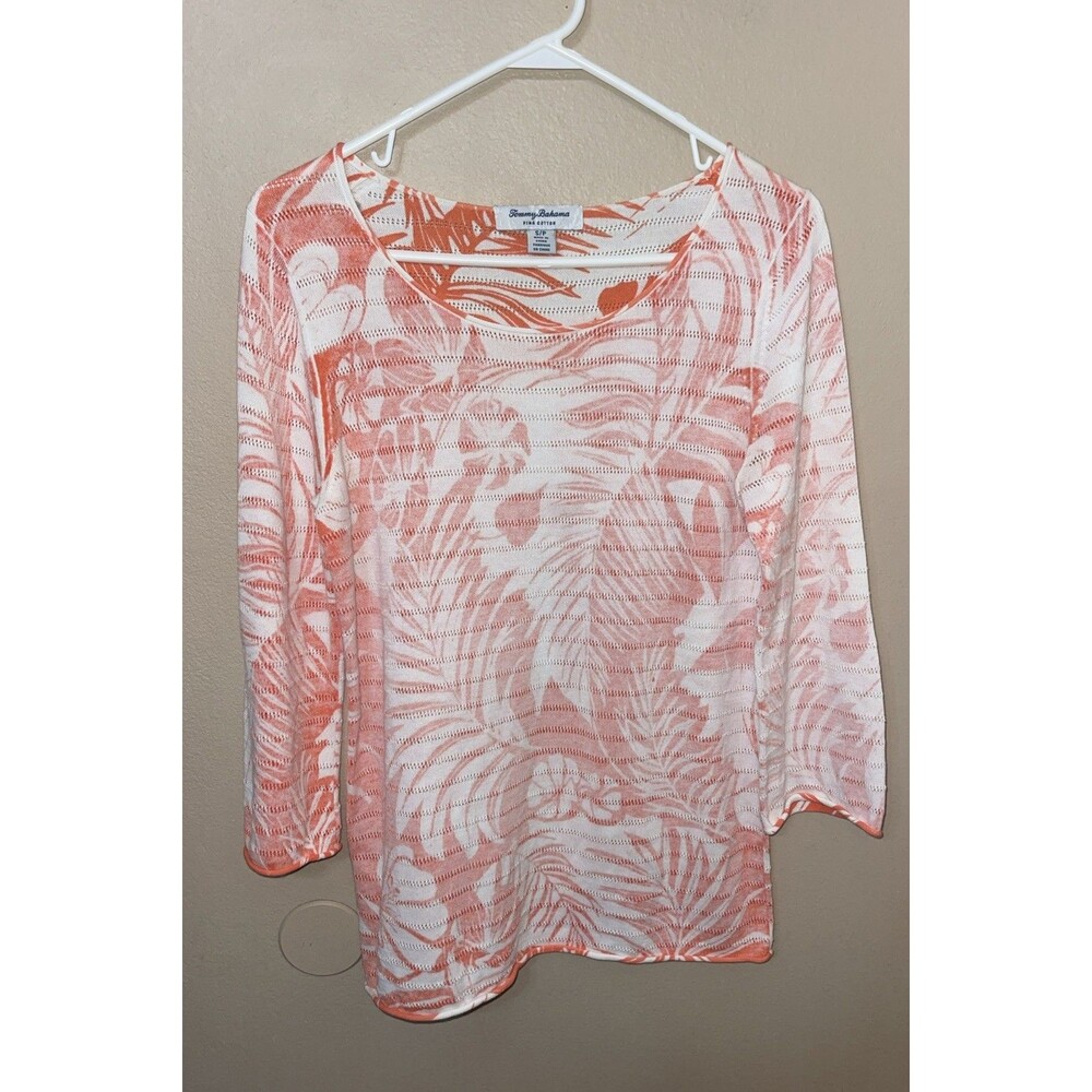 Tommy Bahama Coral Palms Top Women’s Size Small 100% Cotton